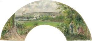 Camille Pissarro - Eventail Le Printemps