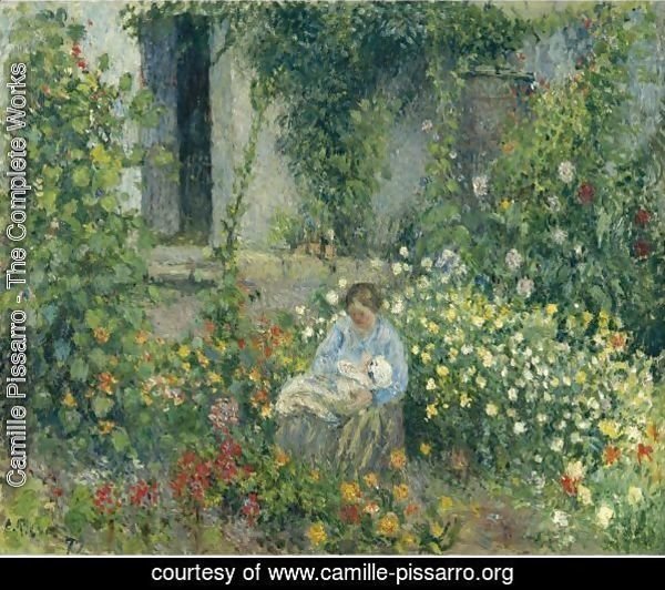 Julie Et Ludovic-Rodolphe Pissarro Dans Les Fleurs