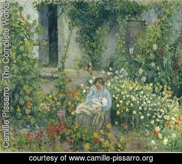 Camille Pissarro - Julie Et Ludovic-Rodolphe Pissarro Dans Les Fleurs