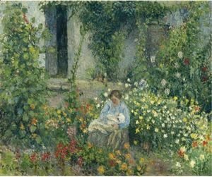 Julie Et Ludovic-Rodolphe Pissarro Dans Les Fleurs