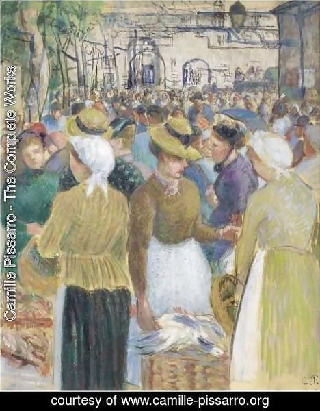 Camille Pissarro - Marche A La Volaille A Gisors