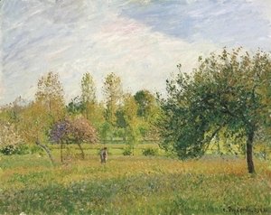 Camille Pissarro - Le Pre A Eragny, Ete, Soleil, Fin D'Apres-Midi