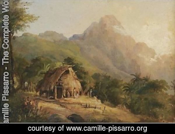 Camille Pissarro - Hutte Dans Un Paysage De Montagne, Galipan
