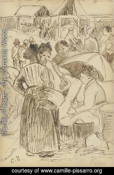 Camille Pissarro - Le Marche A Dieppe