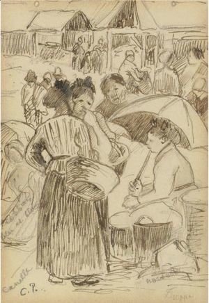Camille Pissarro - Le Marche A Dieppe