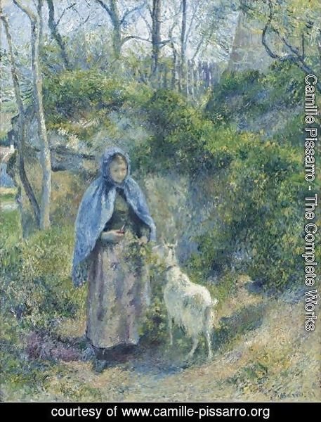 Camille Pissarro - La Gardeuse De Chevre
