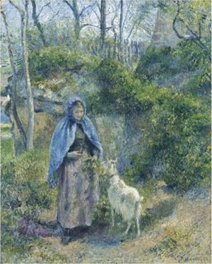 Camille Pissarro - La Gardeuse De Chevre