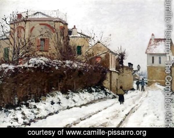 Camille Pissarro - Street in Pontoise, Winter