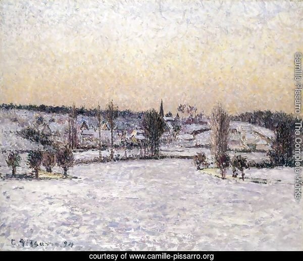Snowy Landscape, Eragny, Evening
