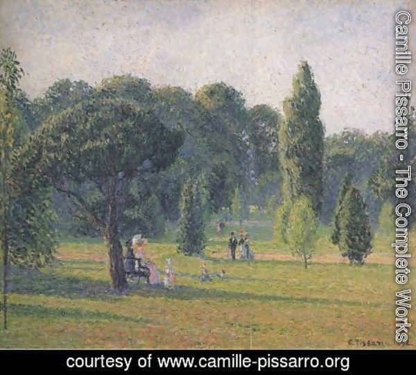 Camille Pissarro - Gardens At Kew, Sunset