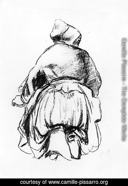 Camille Pissarro - Kneeling woman