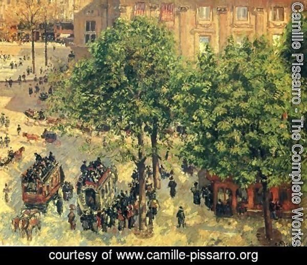 Camille Pissarro - Place du Theatre-Francais, Spring