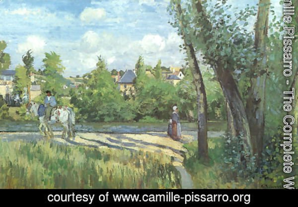 Camille Pissarro - Sunlight on the Road- Pontoise 1874