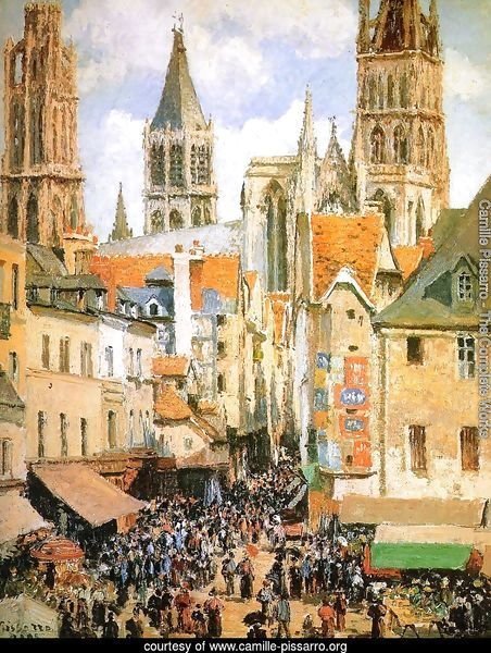 The Old Market at Rouen  1898