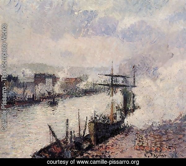 Steamboats In The Port Of Rouen