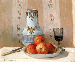 Camille Pissarro - Still Life With Apples And Pitcher